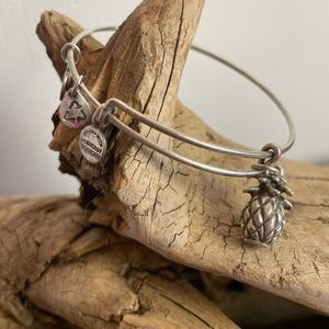 Alex and Ani sterling silver Pineapple Charm Bracelet